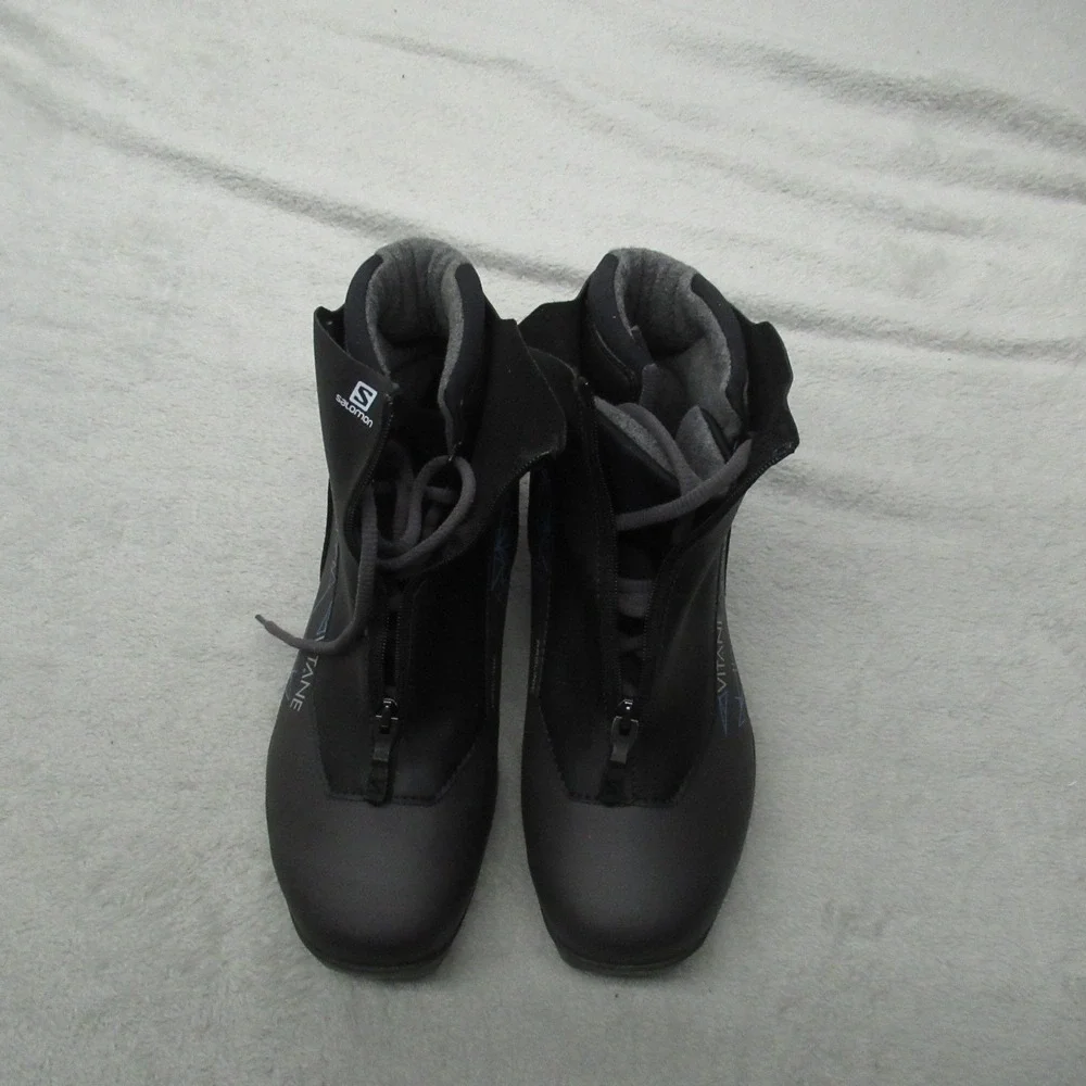 Salomon Womens 9 Boots Black Vitane Prolink Nordic Ski Snow Fleece Lined Outdoor